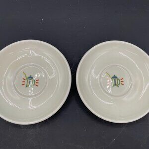 Two Demitasse Saucers Le Porcellane d'ANCAP Made in Italy Intelligentsia Saucers